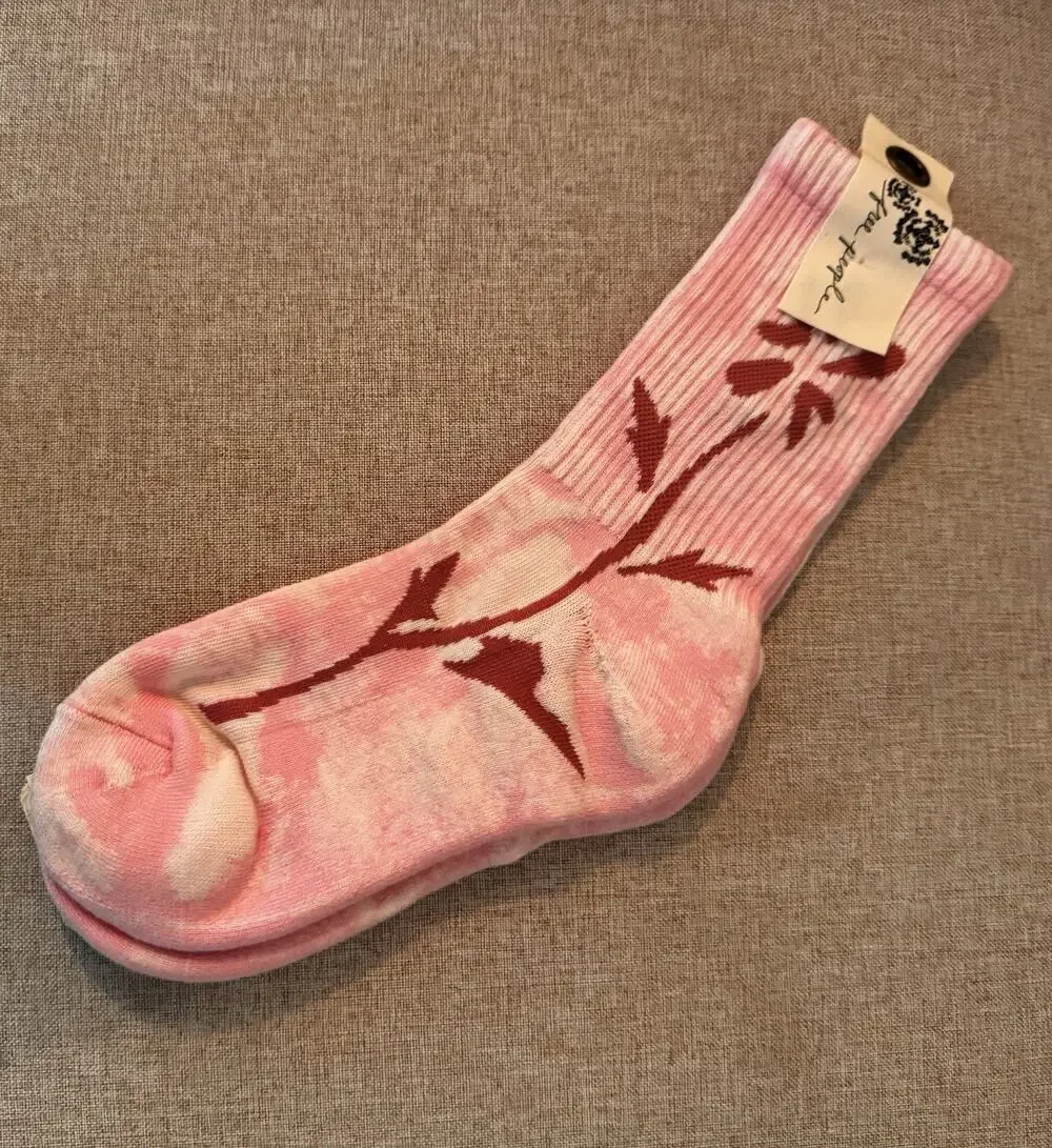 Free People Tie-dye Pink With Floral Motif NWT
